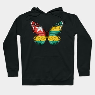 Togolese Flag  Butterfly - Gift for Togolese From Togo Hoodie